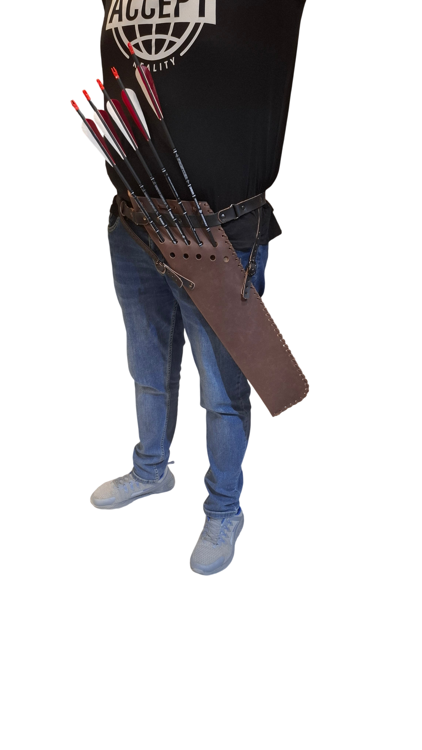 HANDMADE HORSEBACK QUIVER MK1 SYNTH. كنانة تقليدية