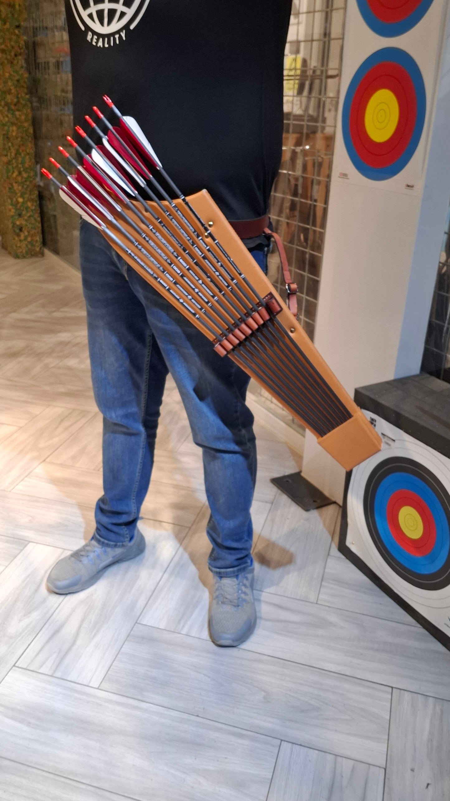 HANDMADE HORSEBACK QUIVER MK2 REAL LEATHER كنانة تقليدية