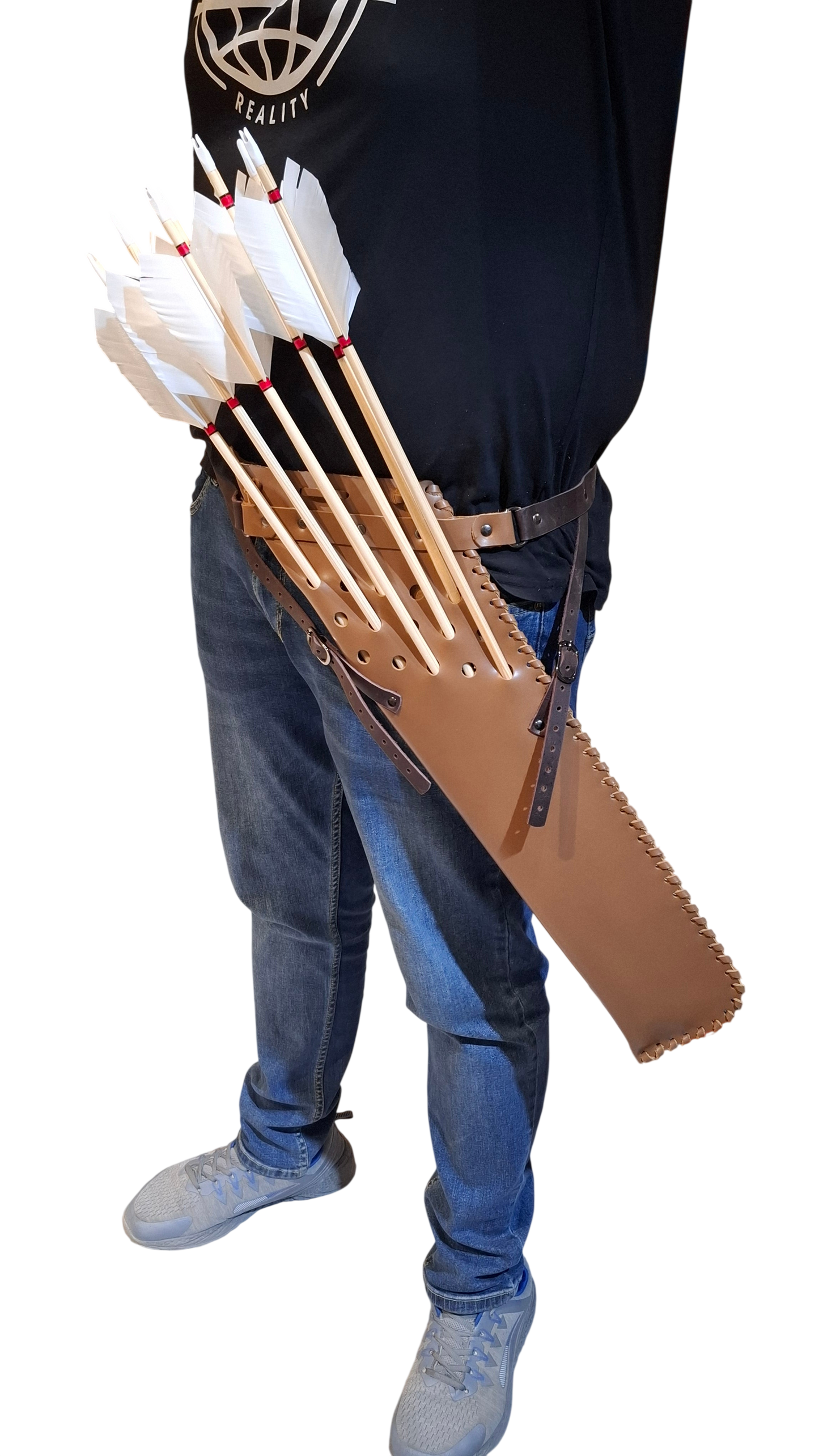 HANDMADE HORSEBACK QUIVER MK1 REAL LEATHER كنانة تقليدية