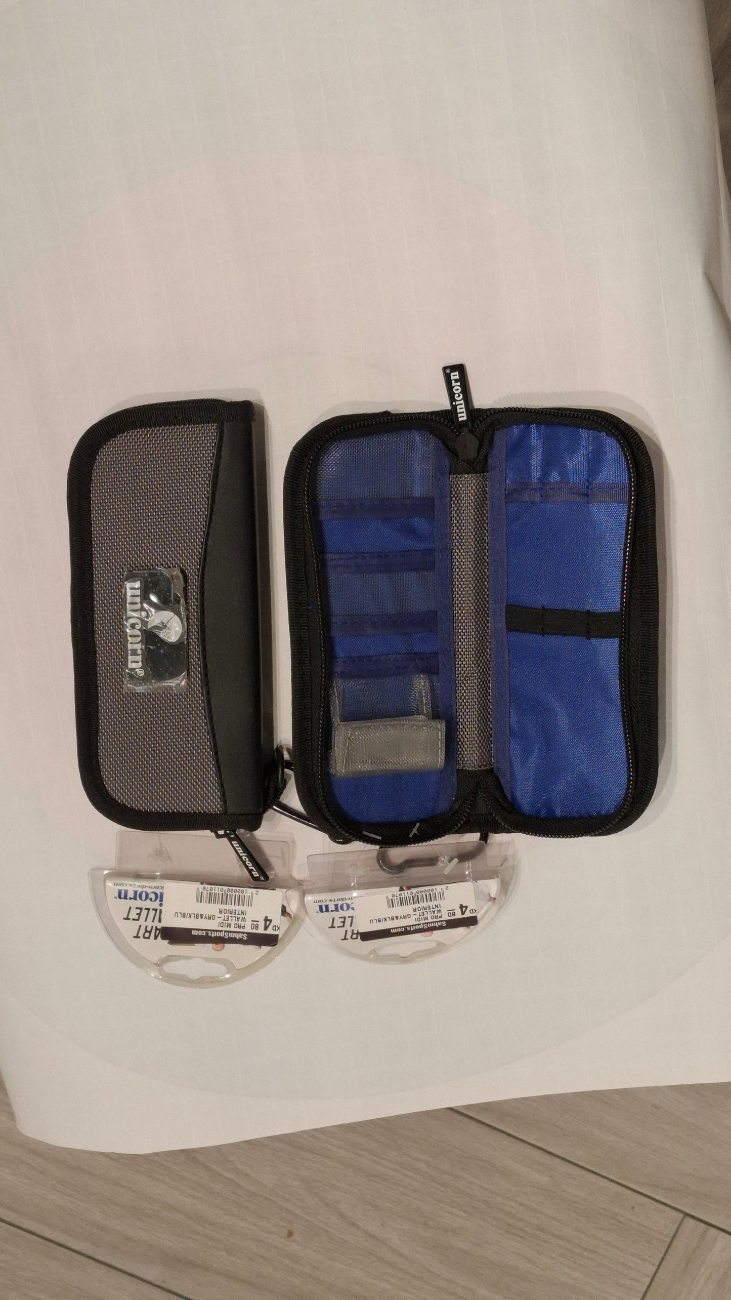 PRO MIDI WALLET-GRY&BLK/BLU INTERIOR