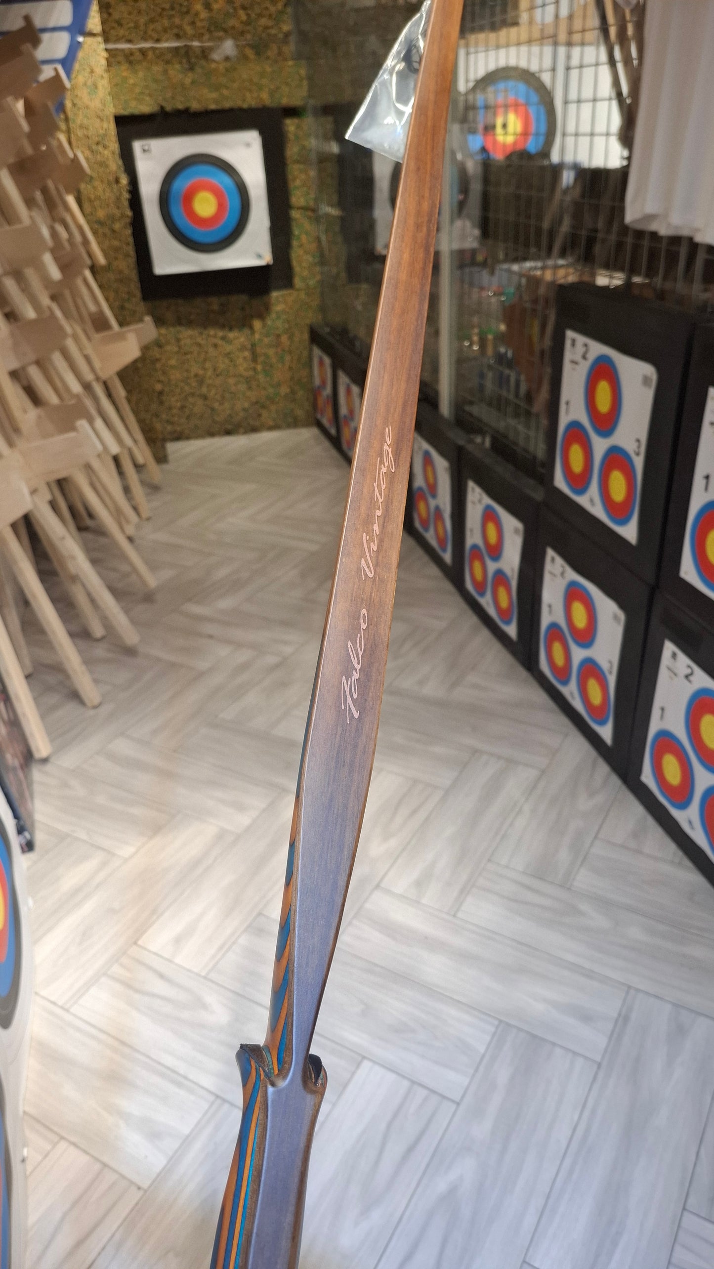Falco Twin Longbow Blue + Orange exotic قوس فالكو تون