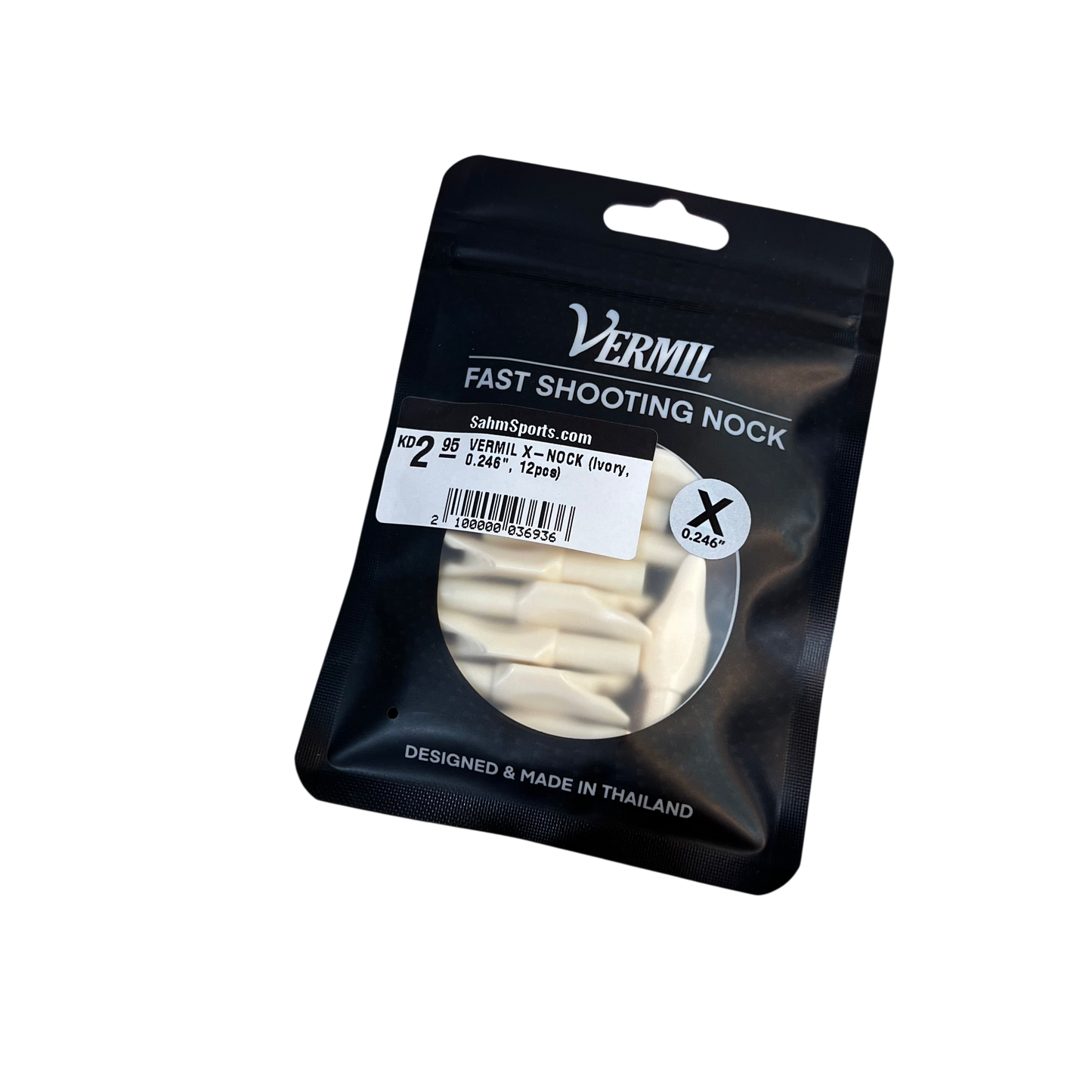 VERMIL X-NOCK (Ivory, 0.246", 12pcs)