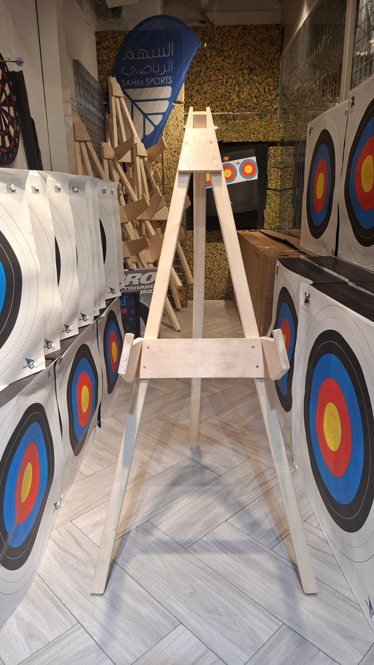 Wooden target stand قاعدة هدف خشبية