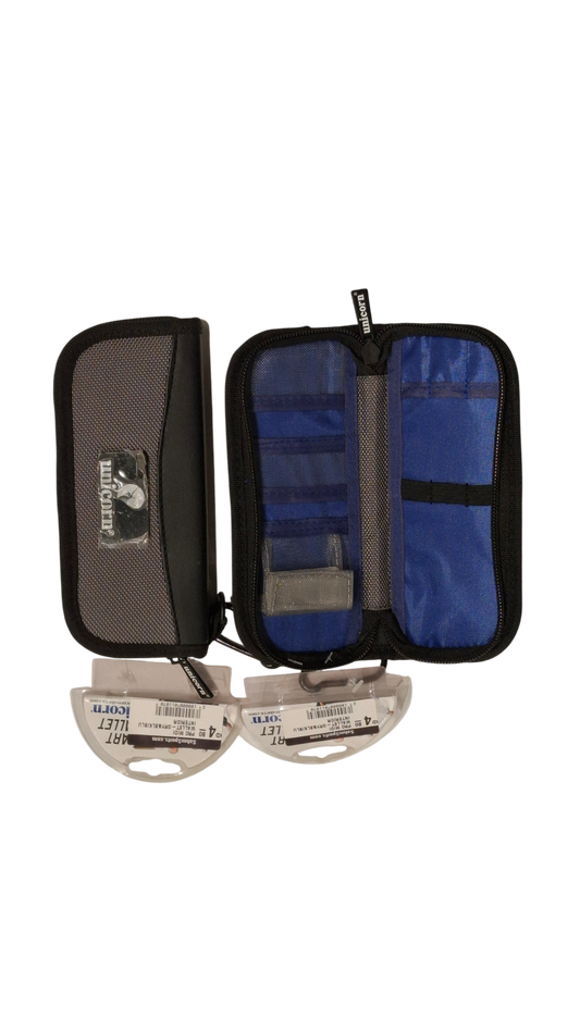 PRO MIDI WALLET-GRY&BLK/BLU INTERIOR