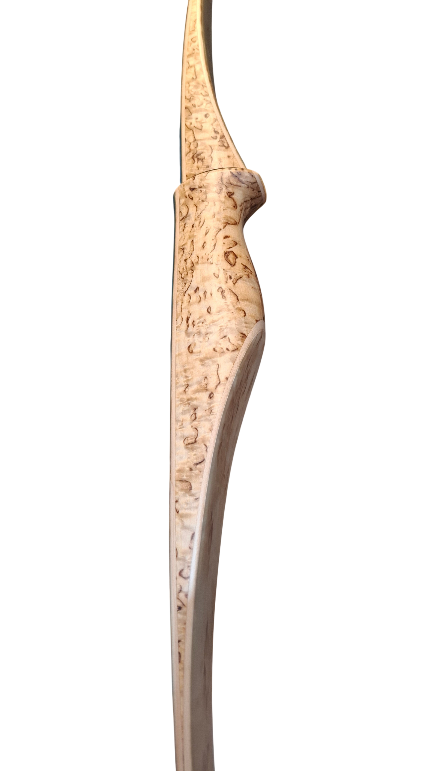 Falco Trophy Longbow (Curly Birch w/blue flame overlay)