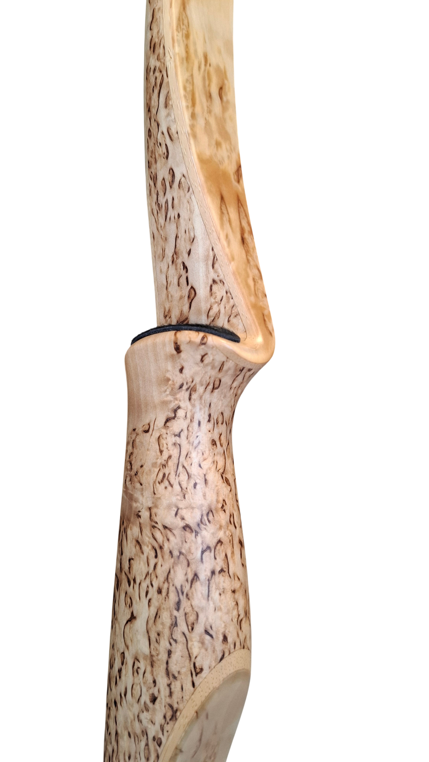 Falco Trophy Longbow (Curly Birch w/red flame overlay)