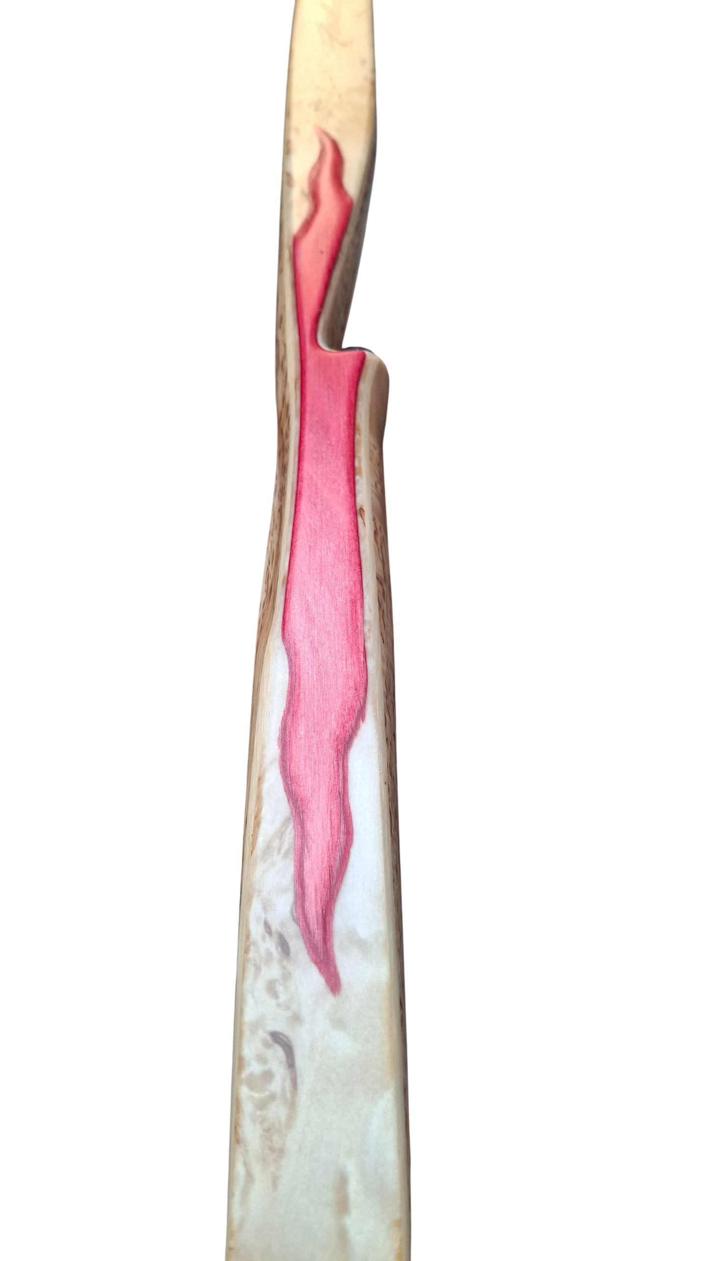 Falco Trophy Longbow (Curly Birch w/red flame overlay)