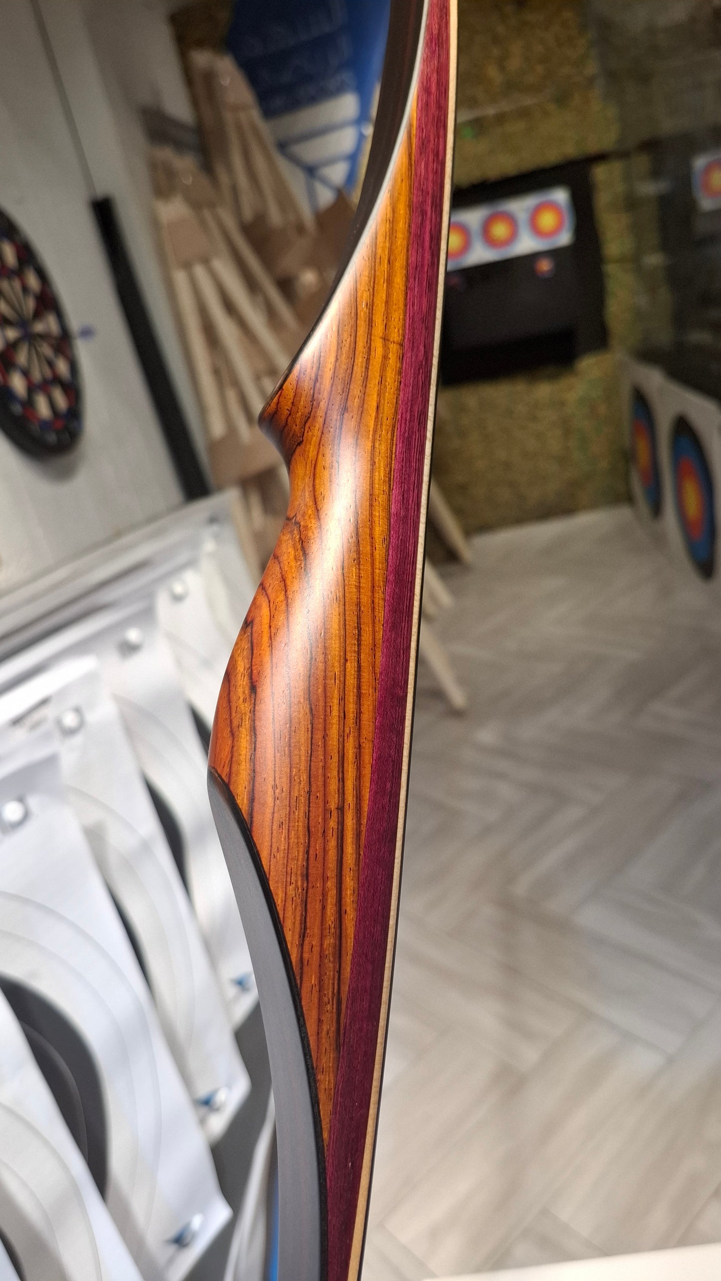 Falco Storm Longbow (Cocobolo + Amaranth w/ Macassar ebony)