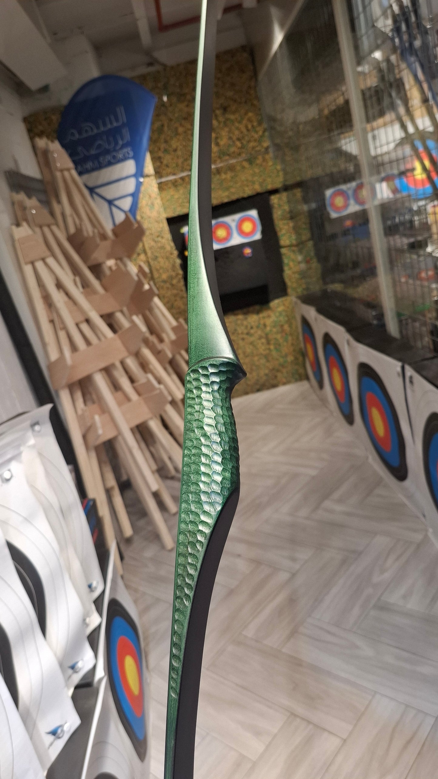 Falco Twin Longbow (Forest green fish scale cut)