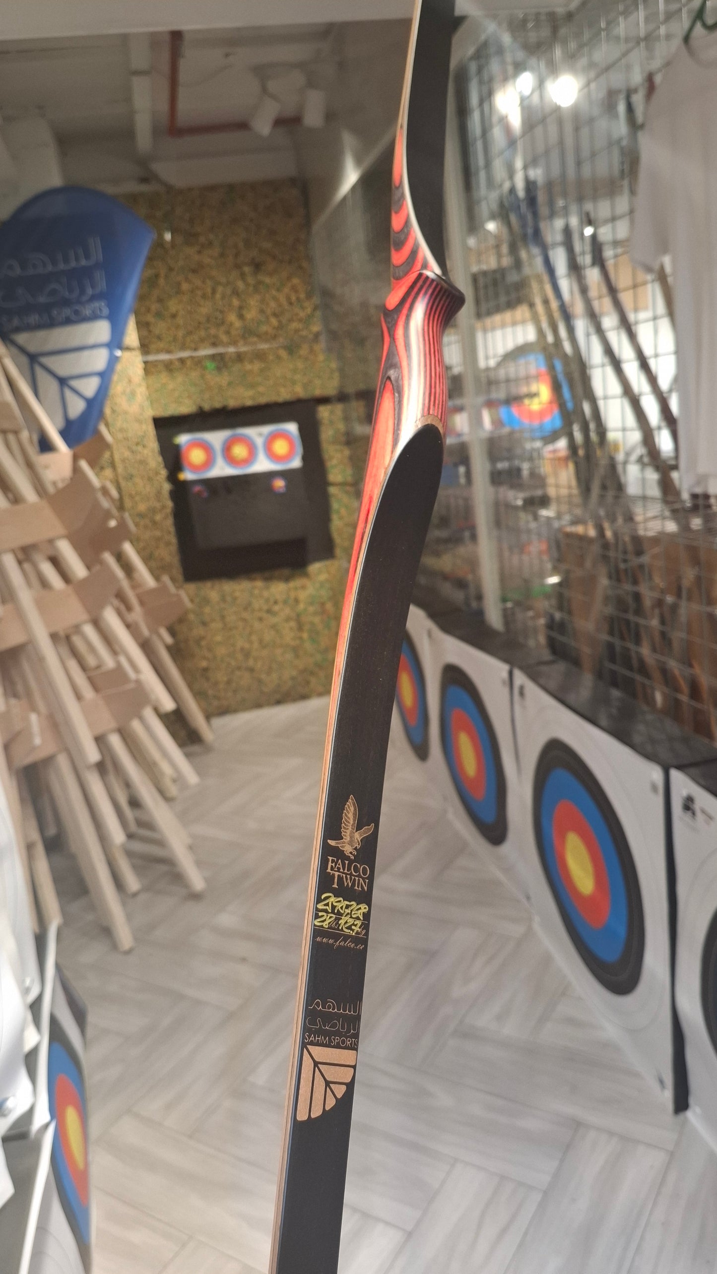 Falco Twin Longbow Colorwood - pink + grey