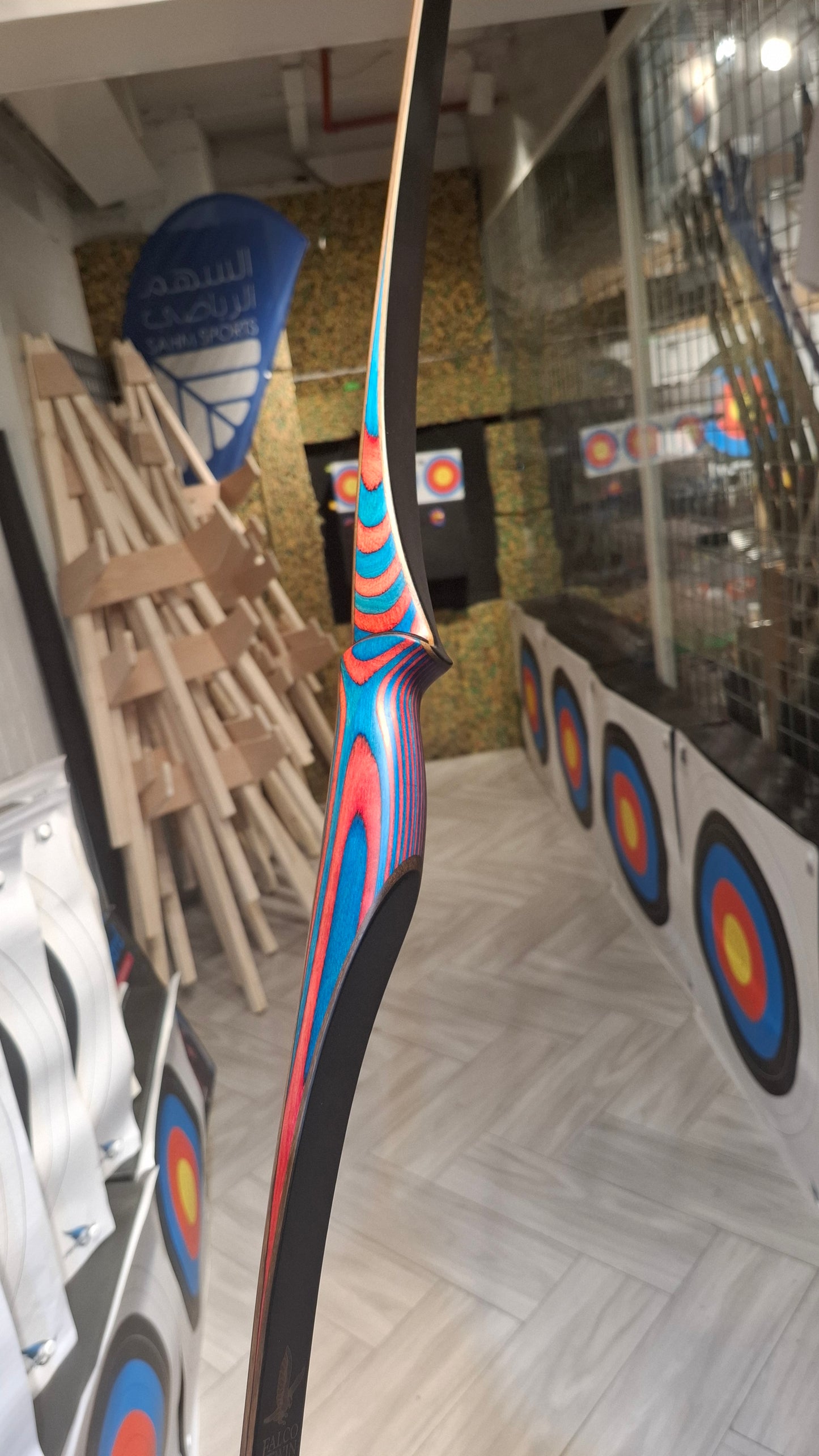 Falco Twin Longbow Colorwood - blue + pink