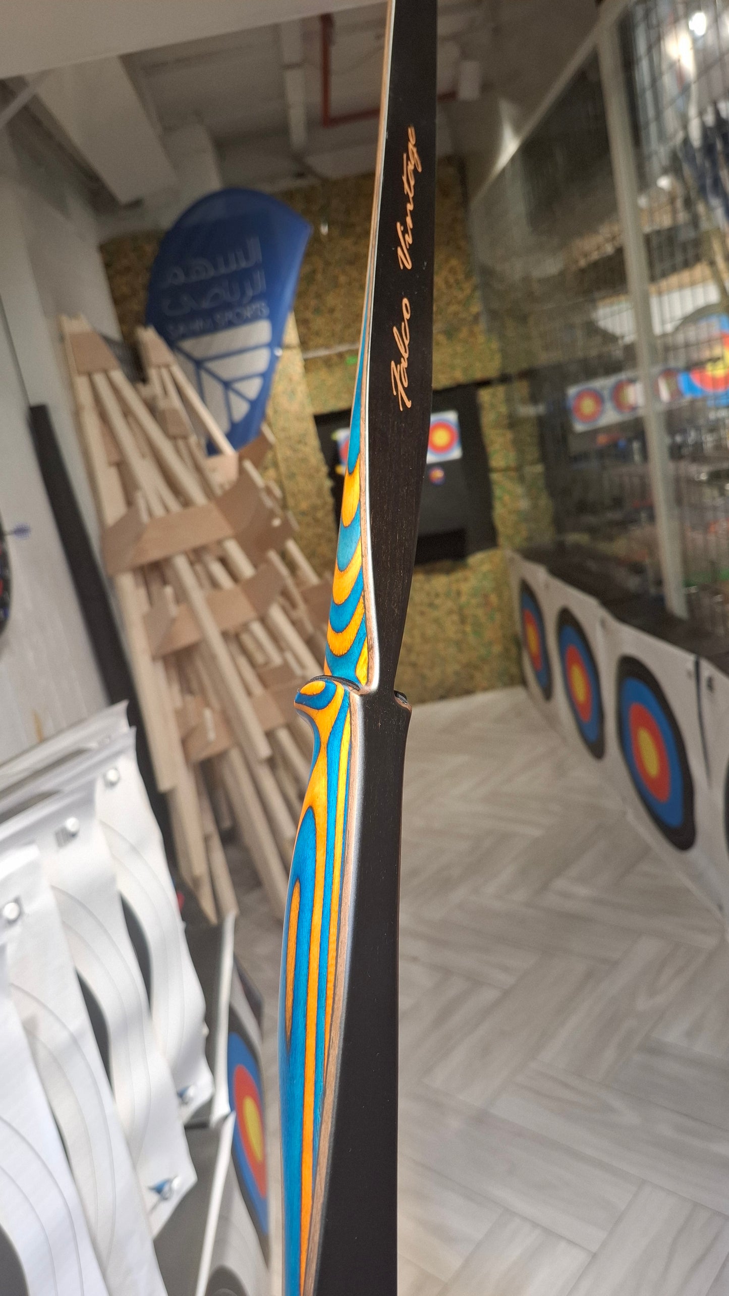 Falco Twin Longbow Colorwood - blue + orange