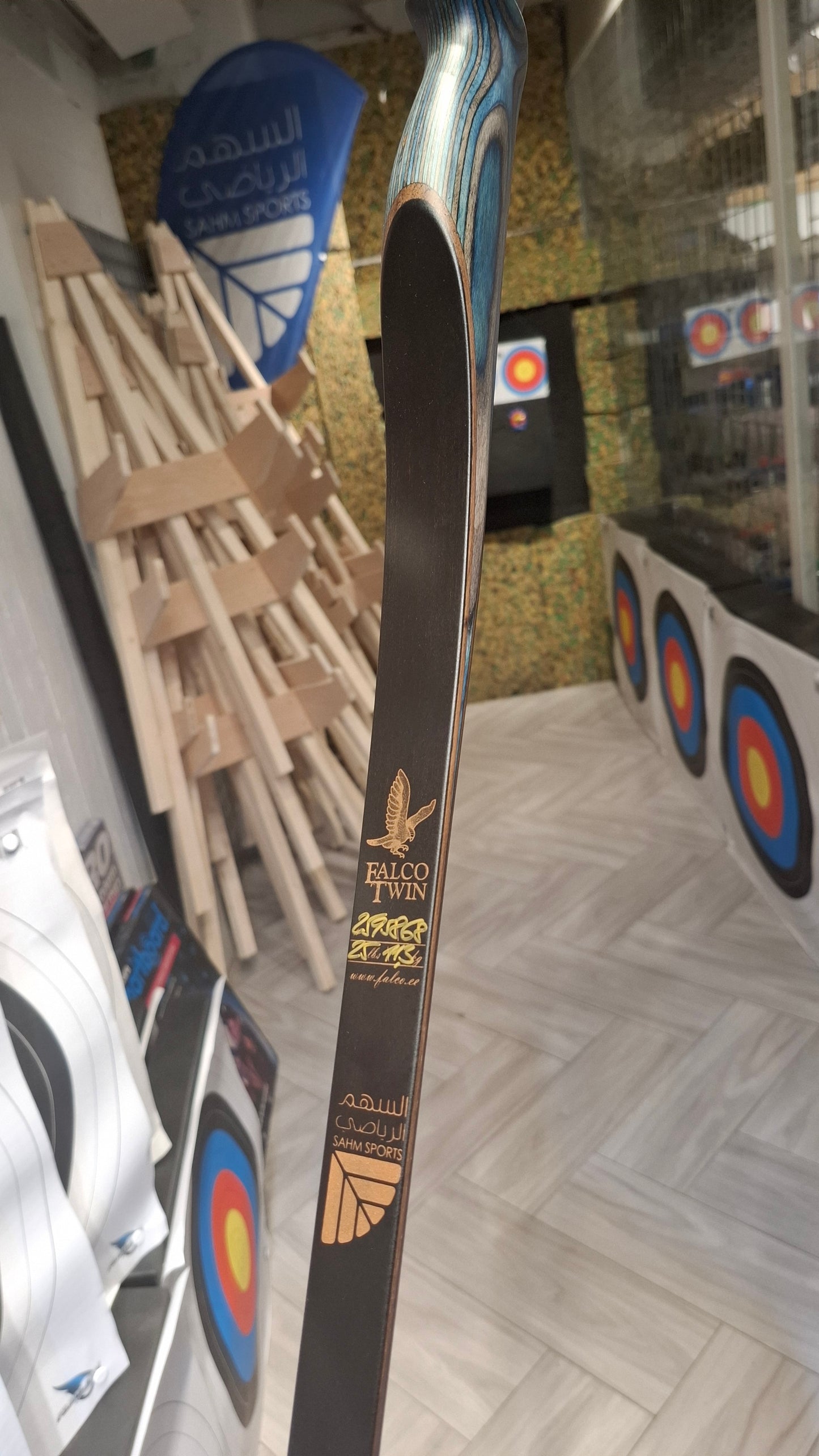 Falco Twin Longbow Colorwood - blue + grey