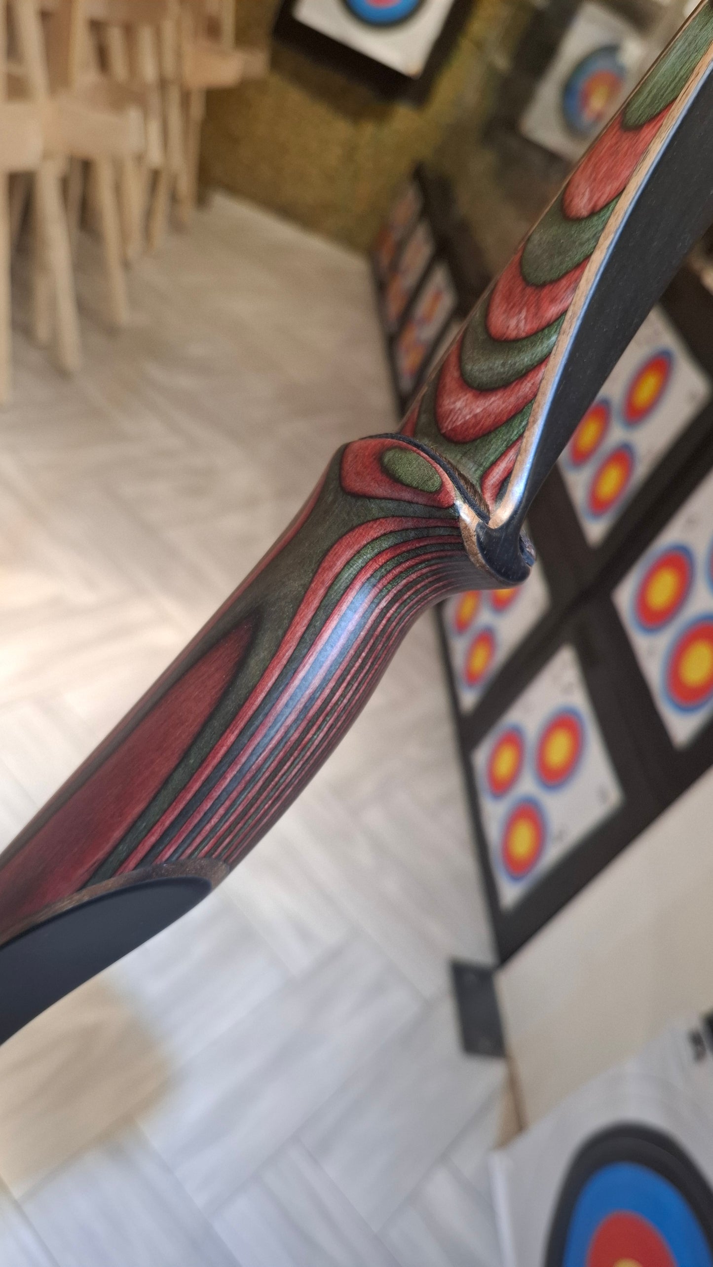Falco Twin Longbow Colorwood - Red + Green