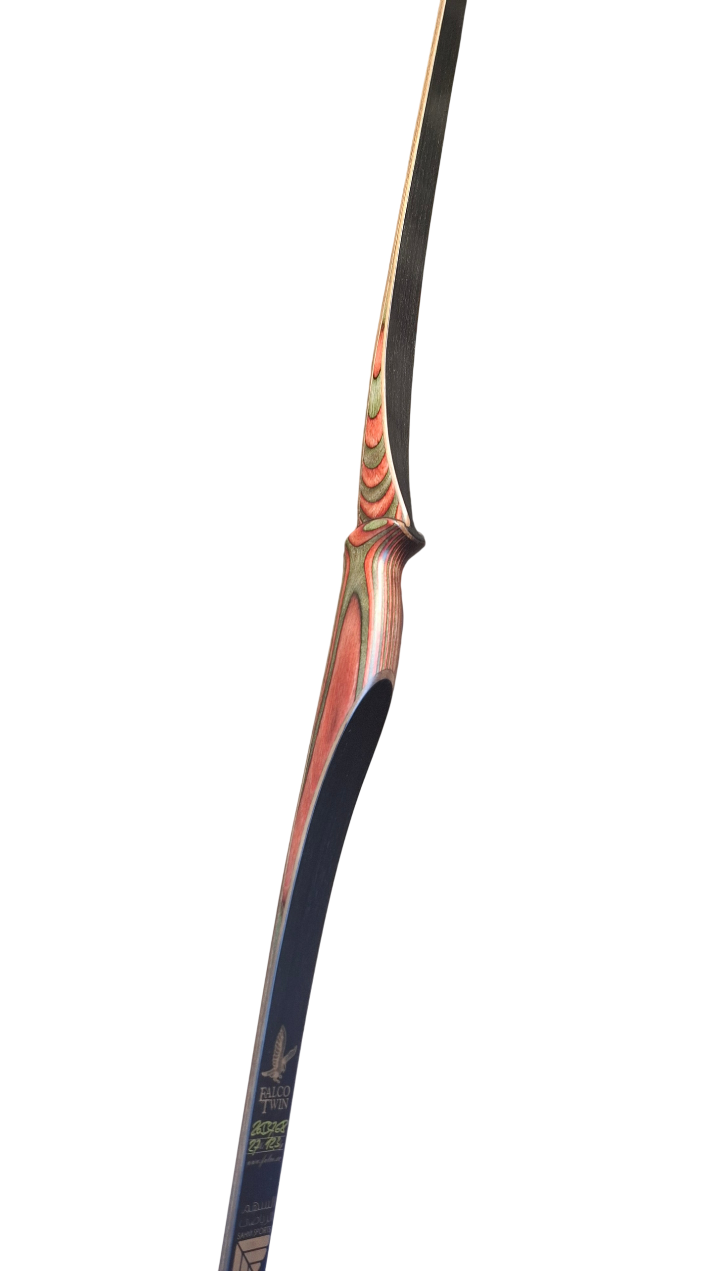 Falco Twin Longbow Colorwood - Red + Green