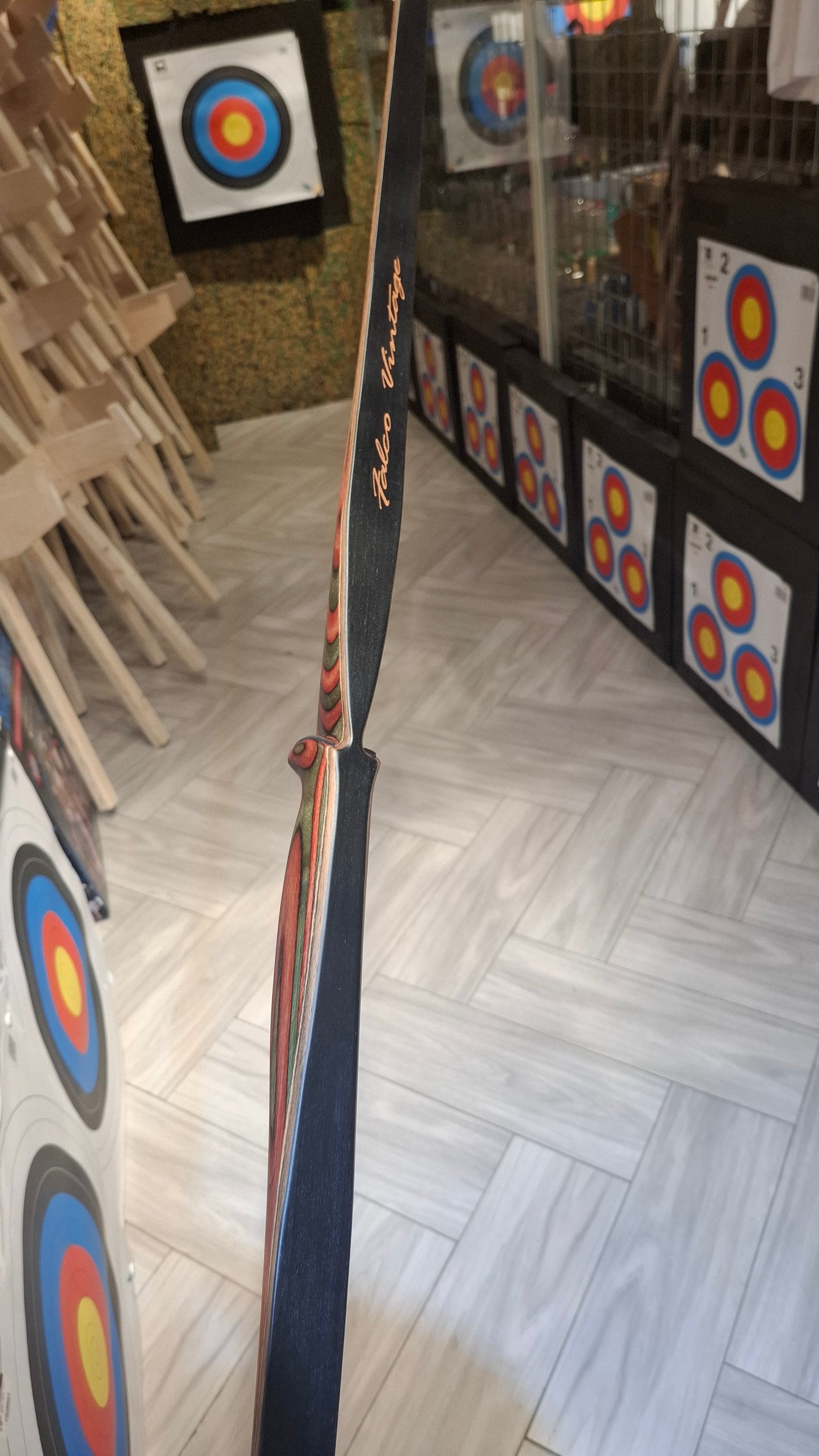 Falco Twin Longbow Colorwood - Red + Green