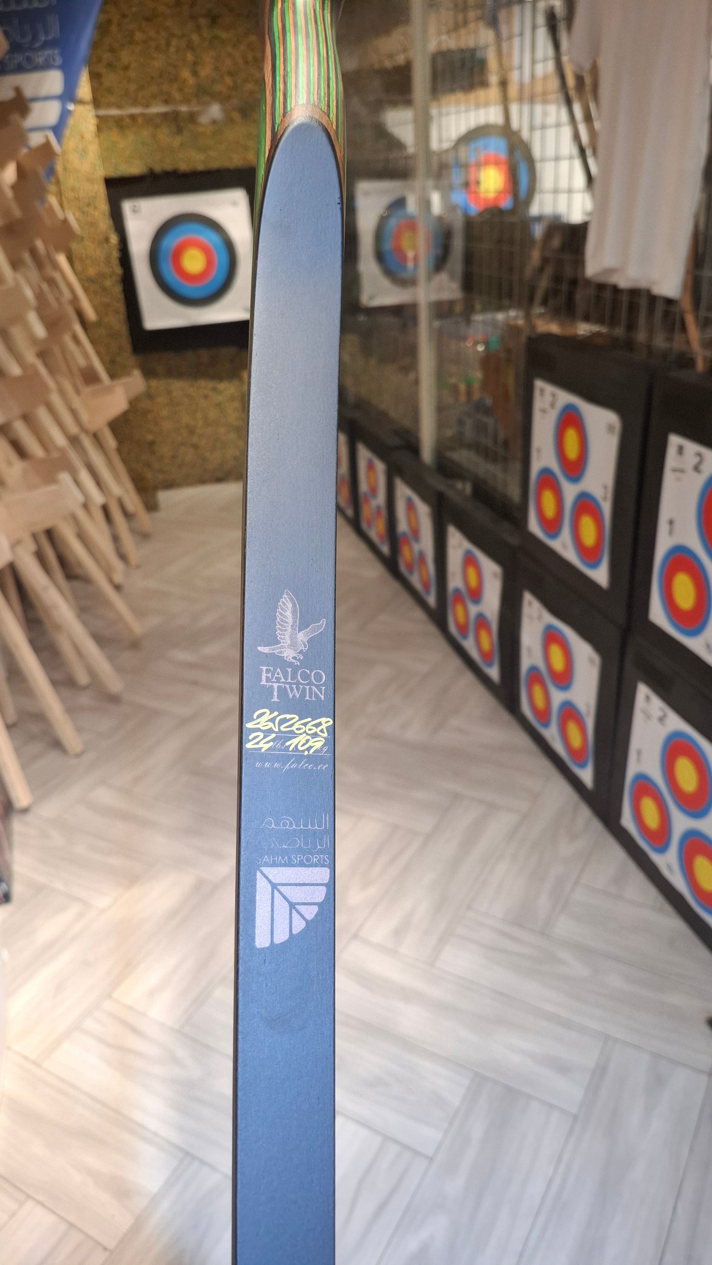 Falco Twin Longbow Colorwood - green + grey