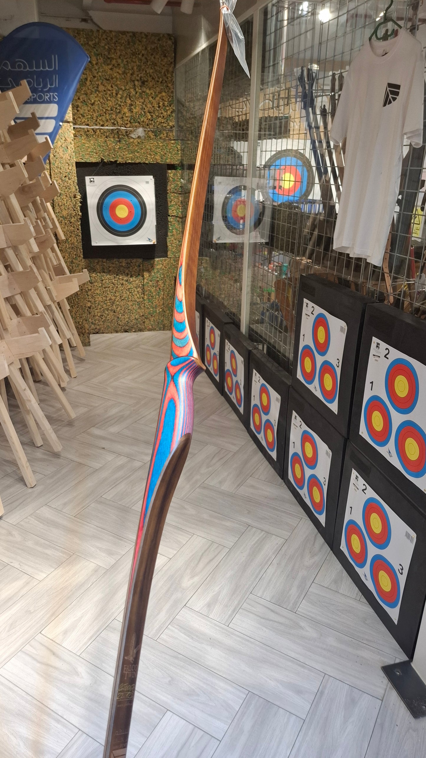 Falco Twin Longbow Pink + Blue exotic قوس فالكو تون