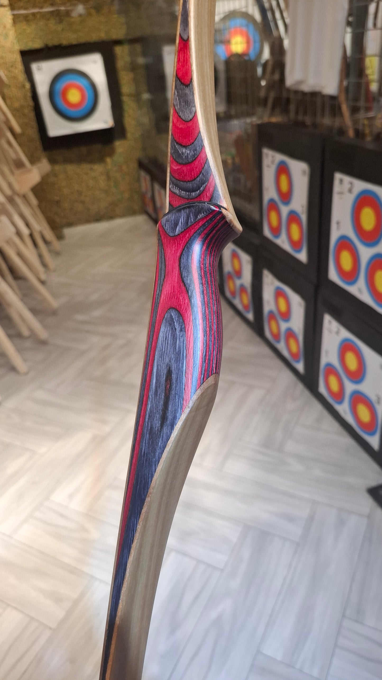 Falco Twin Longbow Red + Grey exotic قوس فالكو تون