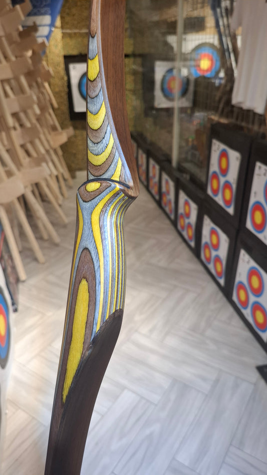Falco Legend Longbow Yellow + Grey exotic قوس فالكو لجند
