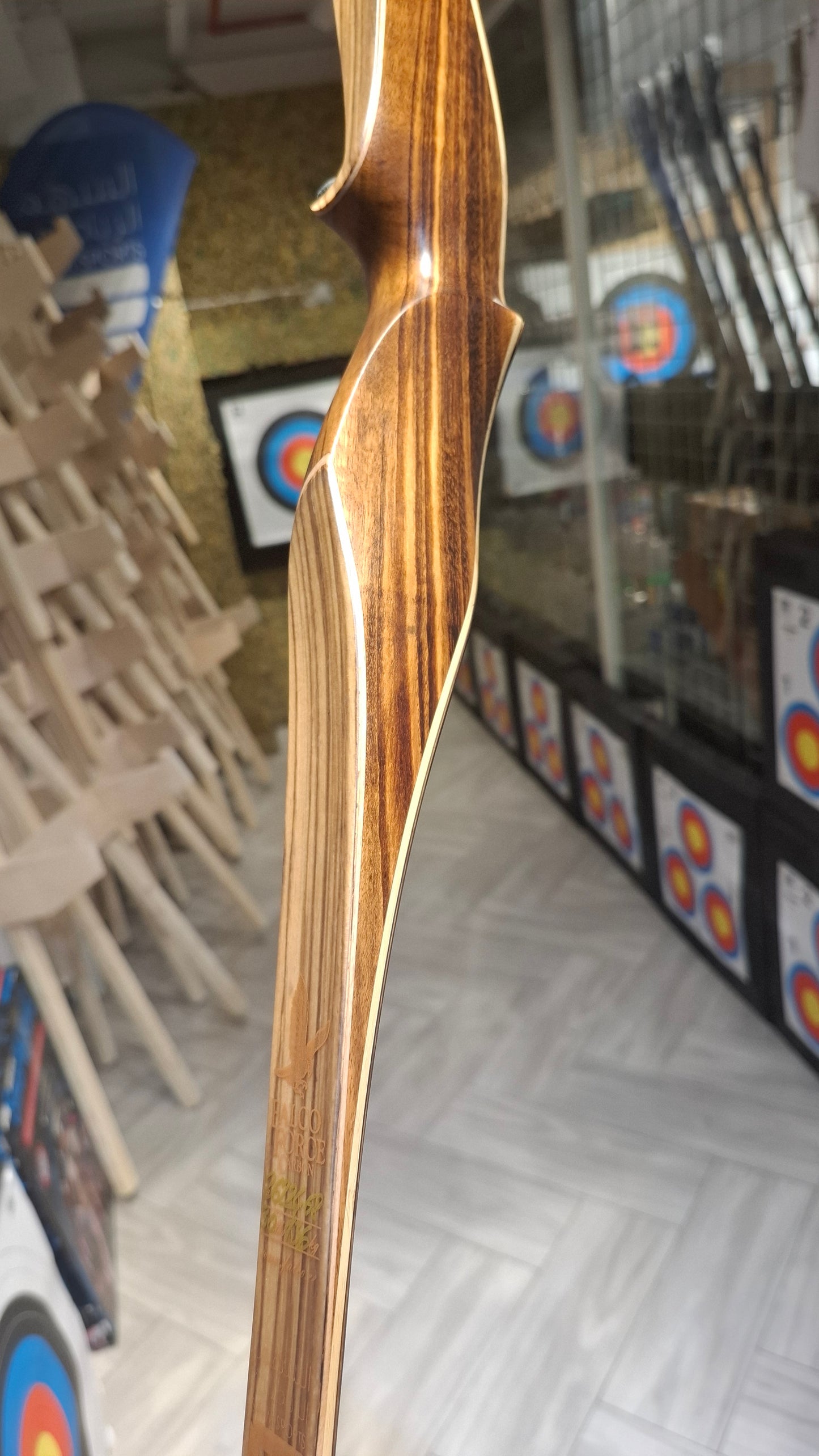 Falco Force Longbow package - Tigerwood + Zebrano wood