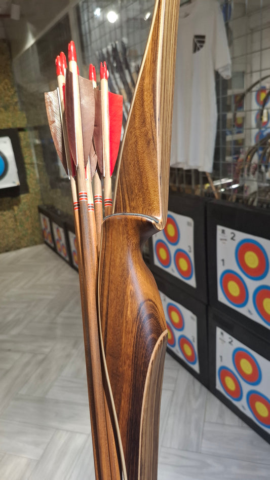 Falco Force Longbow package - Tigerwood + Zebrano wood