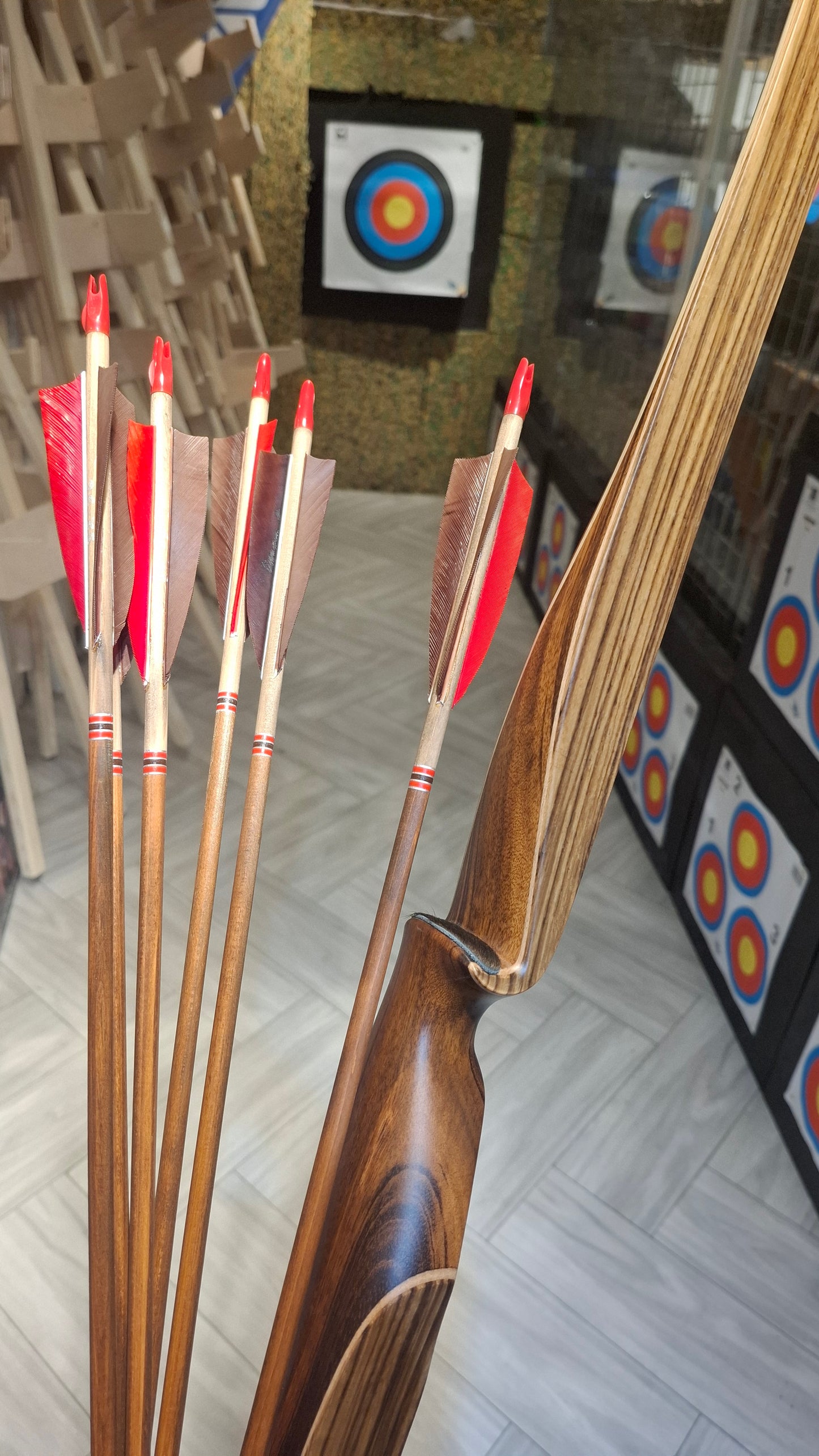 Falco Force Longbow package - Tigerwood + Zebrano wood
