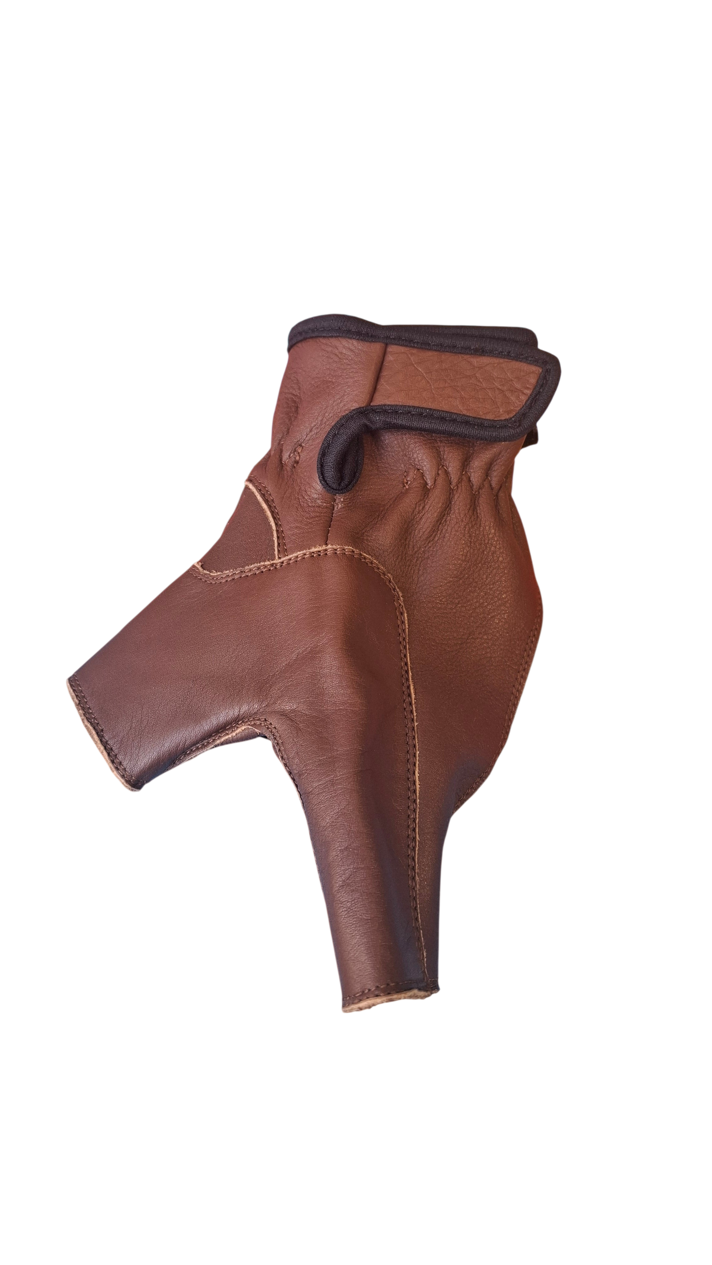 BOW HAND PROTECTION FULL LEATHER BOW BROWN   حامي اليد القابضة للقوس