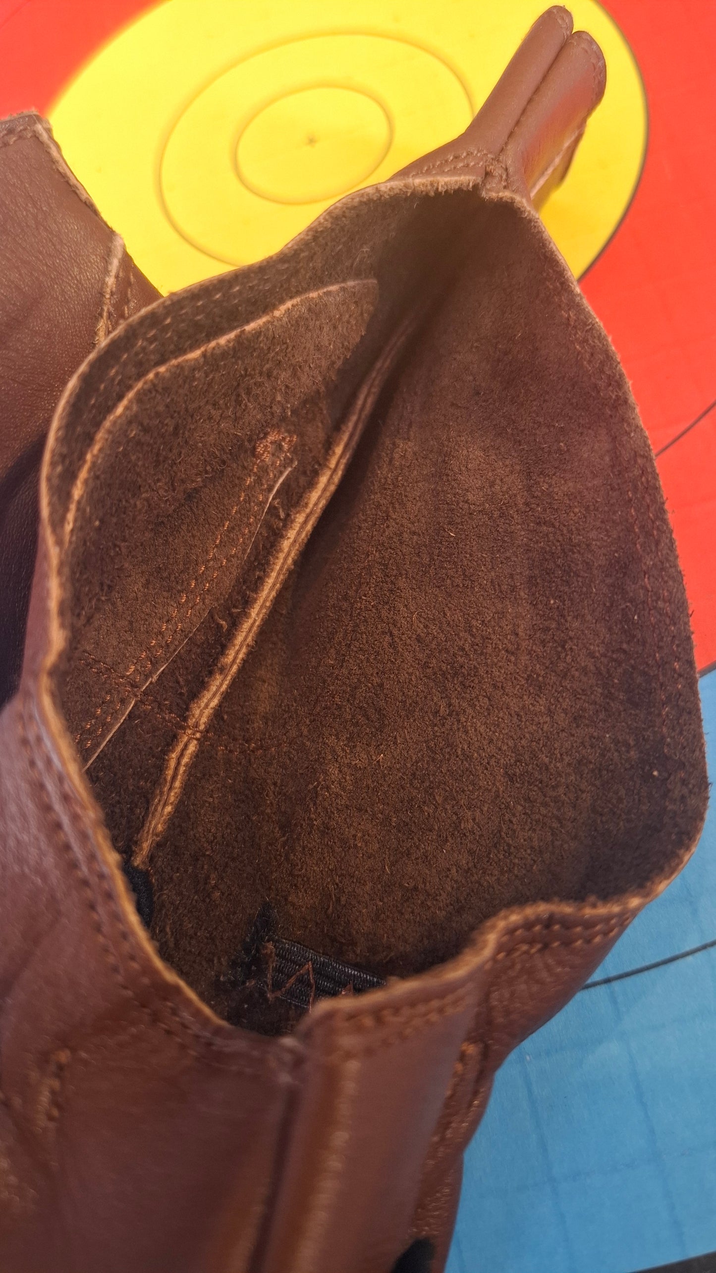 BOW HAND PROTECTION FULL LEATHER BOW BROWN   حامي اليد القابضة للقوس