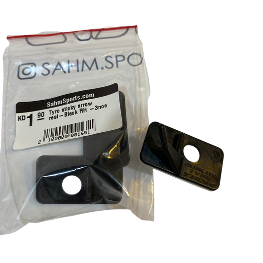 Tyro sticky arrow rest-Black RH -3nos