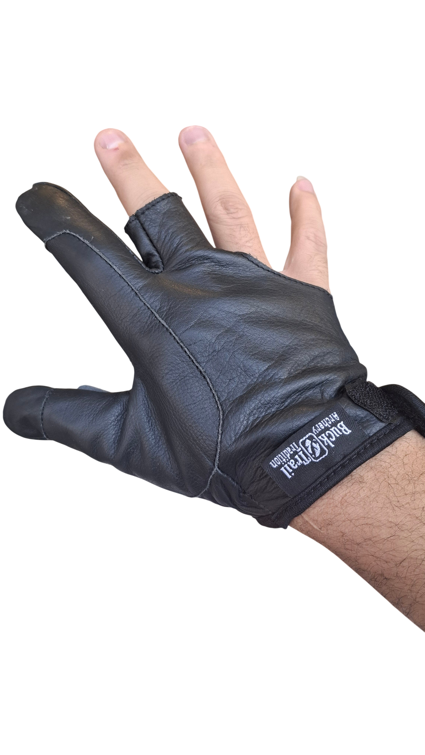 SHOOTING GLOVES FOR HORSE BOW TAWNY LEATHER RH   حامي الابهام والسبابة