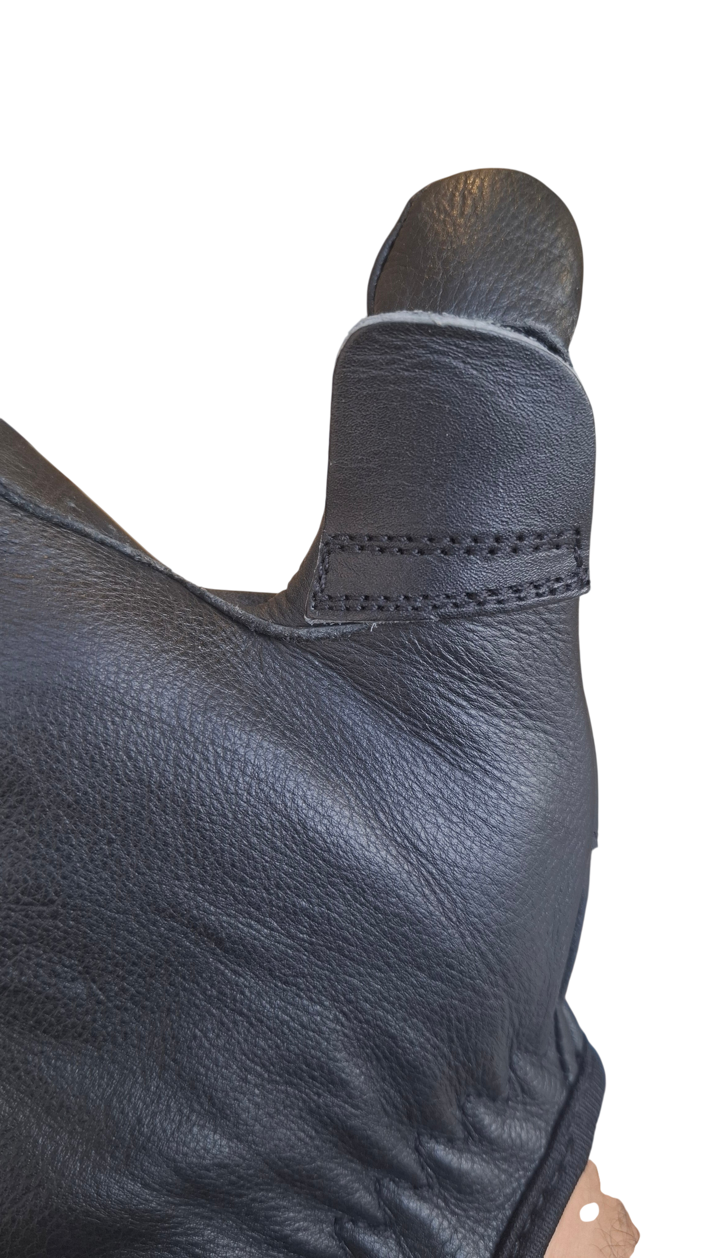 SHOOTING GLOVES FOR HORSE BOW TAWNY LEATHER RH   حامي الابهام والسبابة