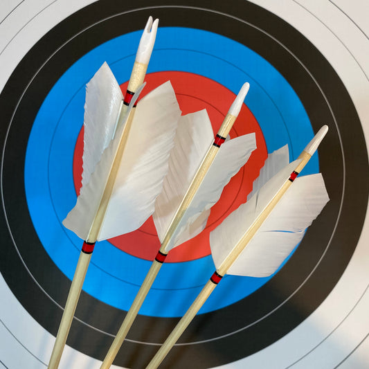 ARROW FLU-FLU SPRUCE 30LBS 5/16 30" 4" FEATHER (One Piece) سهم خشب فلو فلو